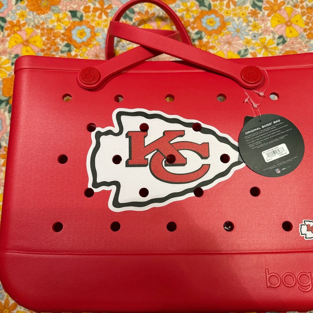 BOGG BAG Red Tote with KC Emblem